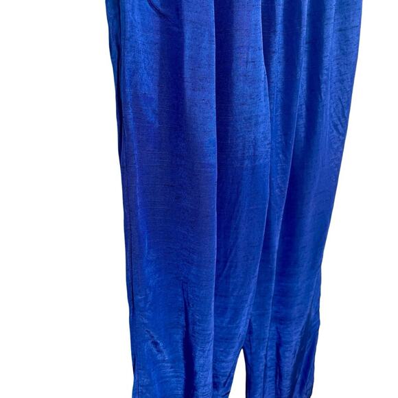 Vintage 90s Electric Blue Palazzo Pant New Name in Town Size Small - Picture 8 of 13